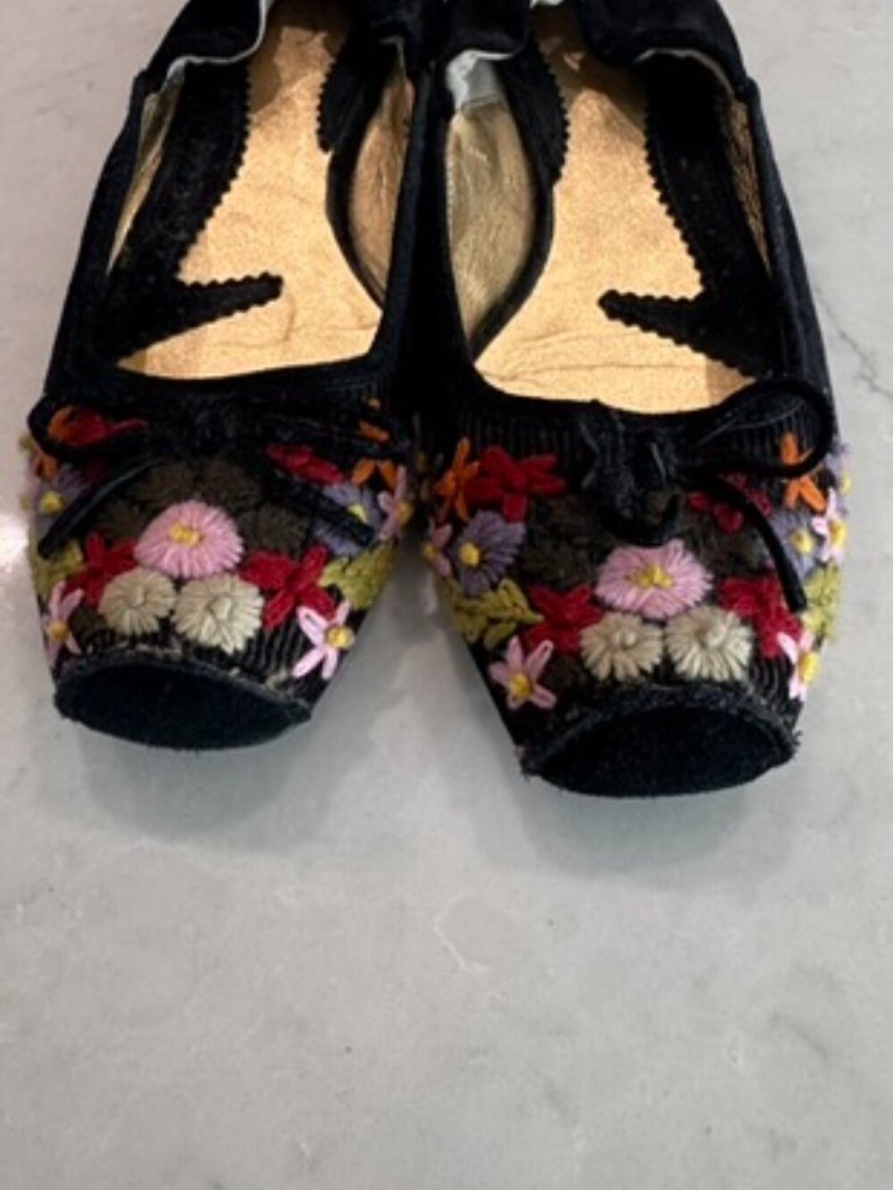 ZINC square toe embroidered Ballet flat shoe size 9 Anthropologie - Picture 4 of 6